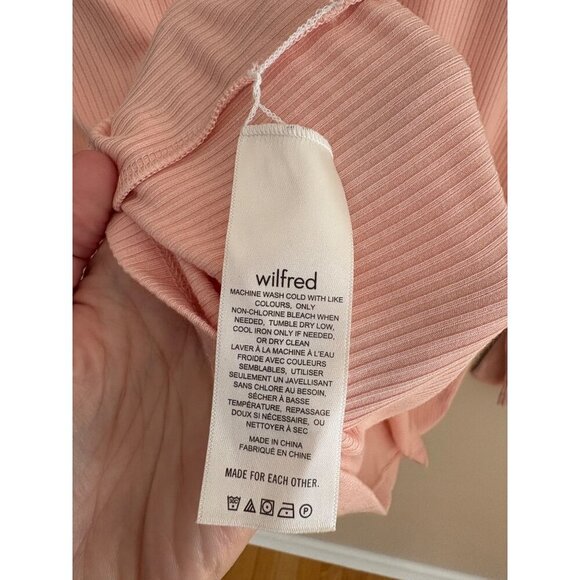 Wilfred NWT Only Hip Coral Blush Pink Fitted Ribbed Turtleneck Size XL - Picture 10 of 14